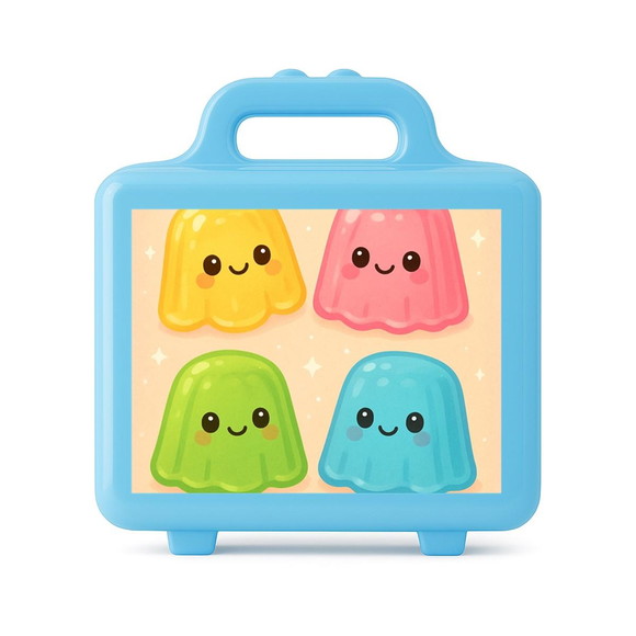 Maleta Plástica Personalizada 12x10cm Gelatinas - Imagem 2