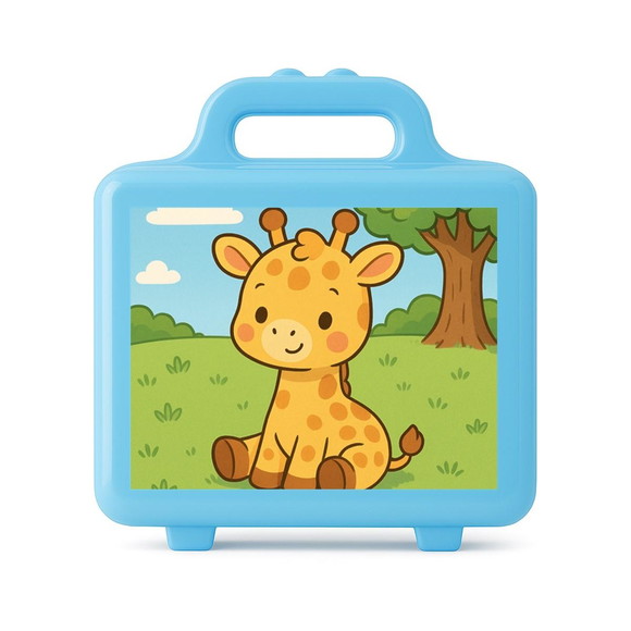 Maleta Plástica Personalizada 12x10cm Girafinha Baby - Imagem 2