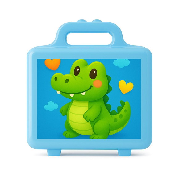 Maleta Plástica Personalizada 12x10cm Jacaré Baby - Imagem 2
