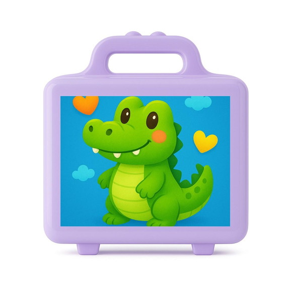 Maleta Plástica Personalizada 12x10cm Jacaré Baby - Imagem 4