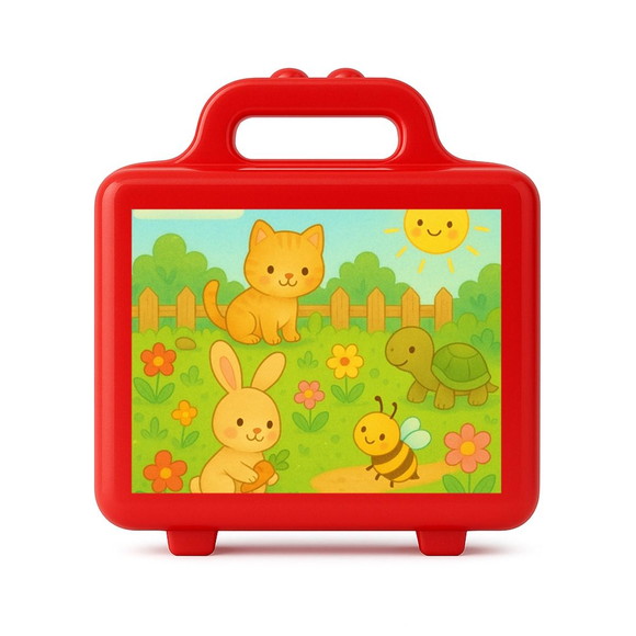 Maleta Plástica Personalizada 12x10cm Jardim dos Bichinhos - Imagem 5
