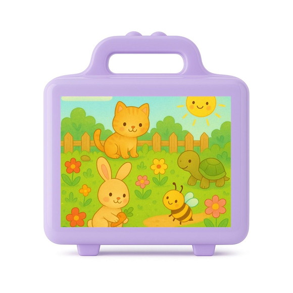 Maleta Plástica Personalizada 12x10cm Jardim dos Bichinhos - Imagem 4