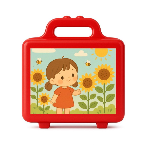 Maleta Plástica Personalizada 12x10cm Jardim dos Girassóis - Imagem 5