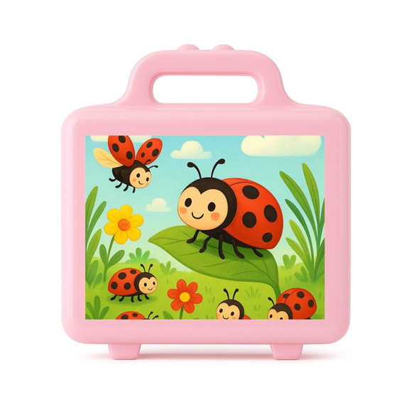 Maleta Plástica Personalizada 12x10cm Joaninhas - Imagem 3