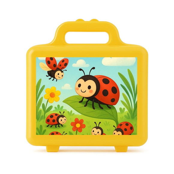Maleta Plástica Personalizada 12x10cm Joaninhas