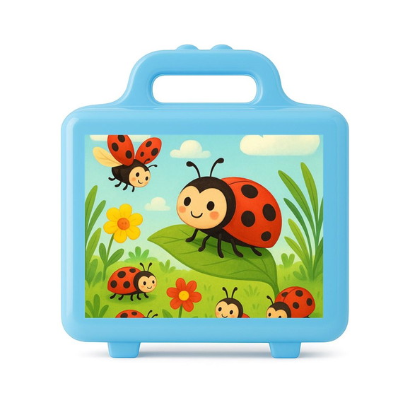 Maleta Plástica Personalizada 12x10cm Joaninhas - Imagem 2