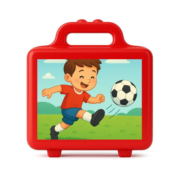 Maleta Plástica Personalizada 12x10cm Jogador de Futebol - Imagem 5
