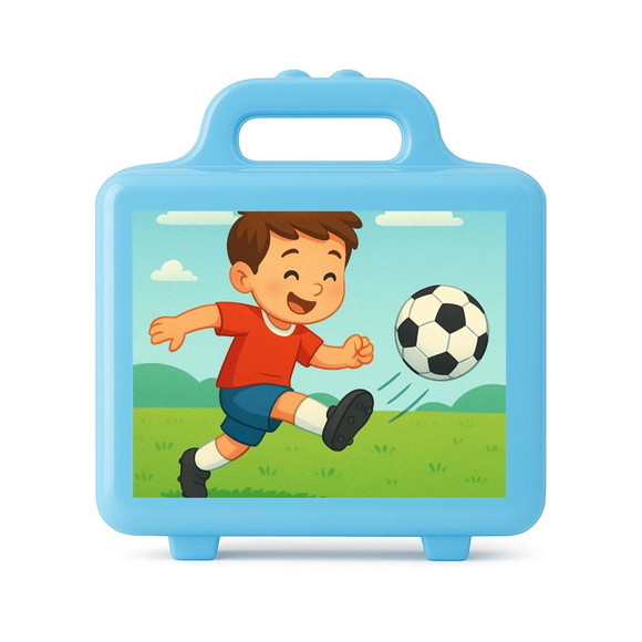 Maleta Plástica Personalizada 12x10cm Jogador de Futebol - Imagem 2