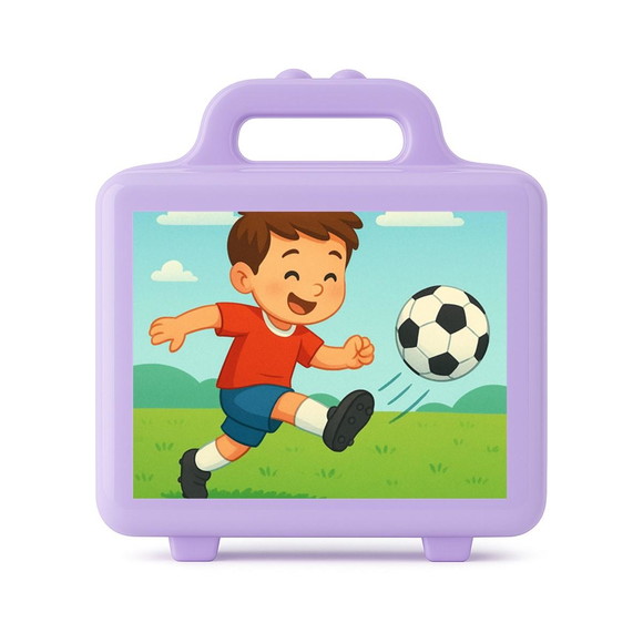 Maleta Plástica Personalizada 12x10cm Jogador de Futebol - Imagem 4