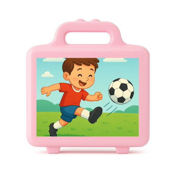 Maleta Plástica Personalizada 12x10cm Jogador de Futebol - Imagem 3