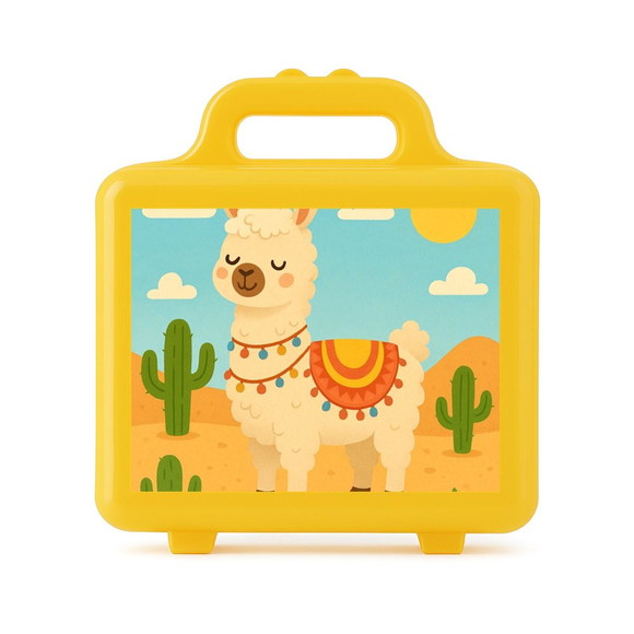 Maleta Plástica Personalizada 12x10cm Lhama
