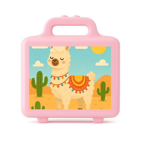 Maleta Plástica Personalizada 12x10cm Lhama - Imagem 3