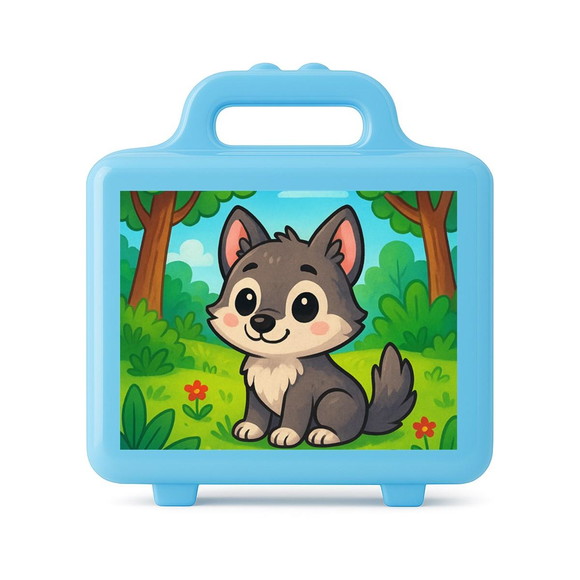 Maleta Plástica Personalizada 12x10cm Lobinho - Imagem 2