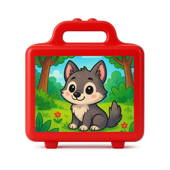 Maleta Plástica Personalizada 12x10cm Lobinho - Imagem 5