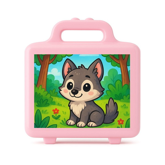 Maleta Plástica Personalizada 12x10cm Lobinho - Imagem 3