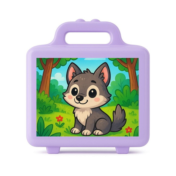 Maleta Plástica Personalizada 12x10cm Lobinho - Imagem 4