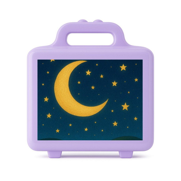 Maleta Plástica Personalizada 12x10cm Lua e Estrelas - Imagem 4