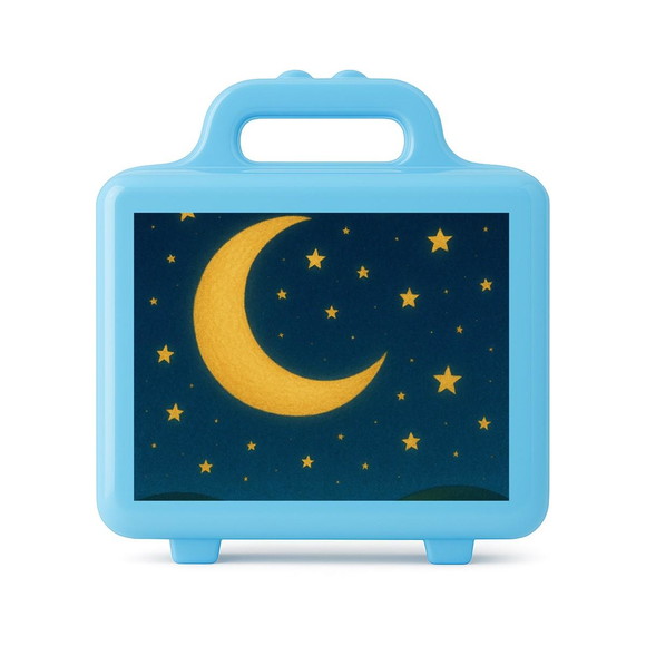 Maleta Plástica Personalizada 12x10cm Lua e Estrelas - Imagem 2