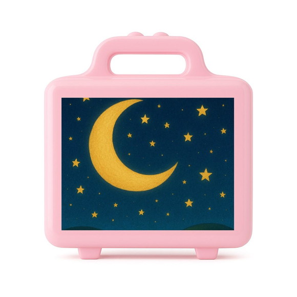 Maleta Plástica Personalizada 12x10cm Lua e Estrelas - Imagem 3