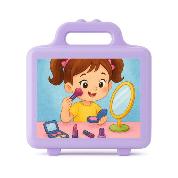 Maleta Plástica Personalizada 12x10cm Maquiagem - Imagem 4