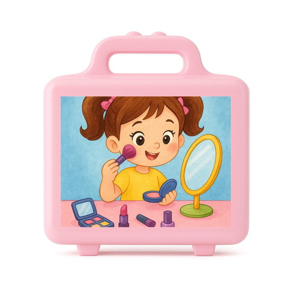 Maleta Plástica Personalizada 12x10cm Maquiagem - Imagem 3