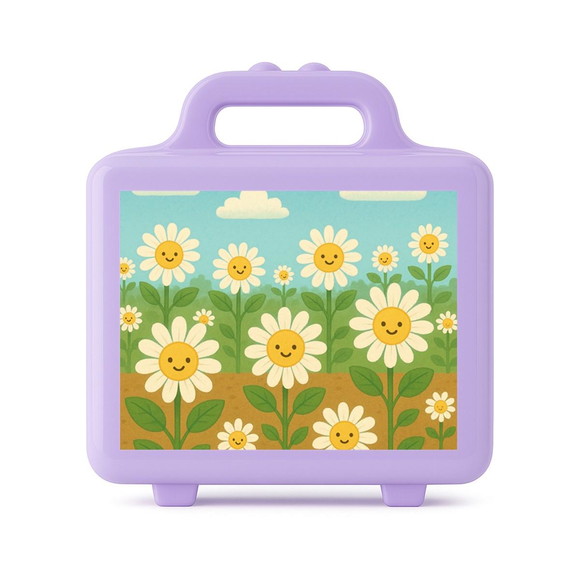Maleta Plástica Personalizada 12x10cm Margaridas - Imagem 4