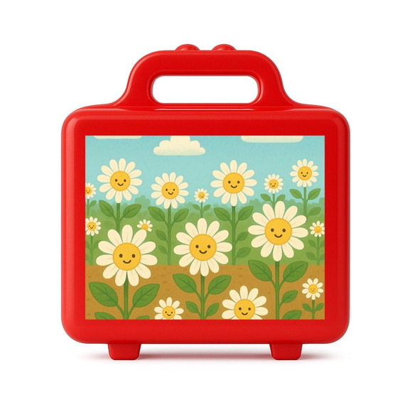 Maleta Plástica Personalizada 12x10cm Margaridas - Imagem 5