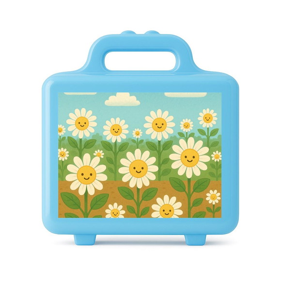 Maleta Plástica Personalizada 12x10cm Margaridas - Imagem 2