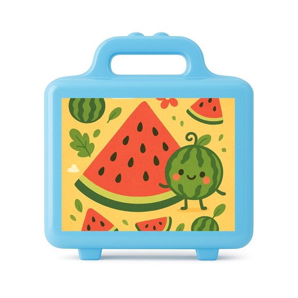 Maleta Plástica Personalizada 12x10cm Melancia - Imagem 2