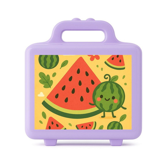Maleta Plástica Personalizada 12x10cm Melancia - Imagem 4