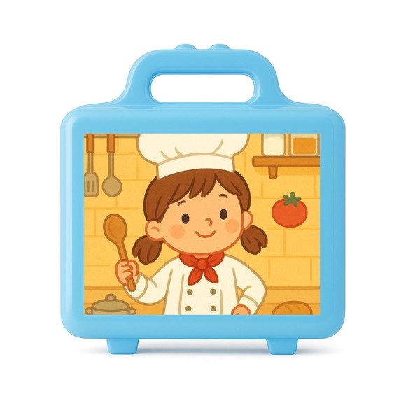 Maleta Plástica Personalizada 12x10cm Mini Chefe Menina - Imagem 2