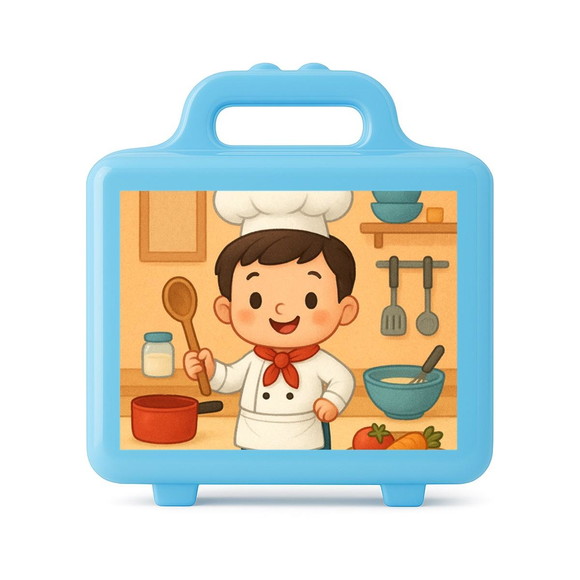 Maleta Plástica Personalizada 12x10cm Mini Chefe Menino - Imagem 2