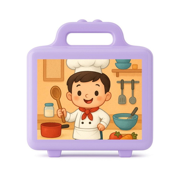 Maleta Plástica Personalizada 12x10cm Mini Chefe Menino - Imagem 4