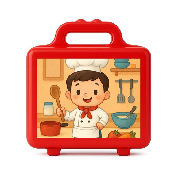 Maleta Plástica Personalizada 12x10cm Mini Chefe Menino - Imagem 5
