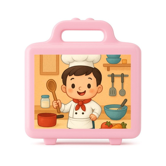 Maleta Plástica Personalizada 12x10cm Mini Chefe Menino - Imagem 3