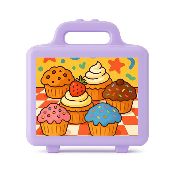 Maleta Plástica Personalizada 12x10cm Muffins - Imagem 4