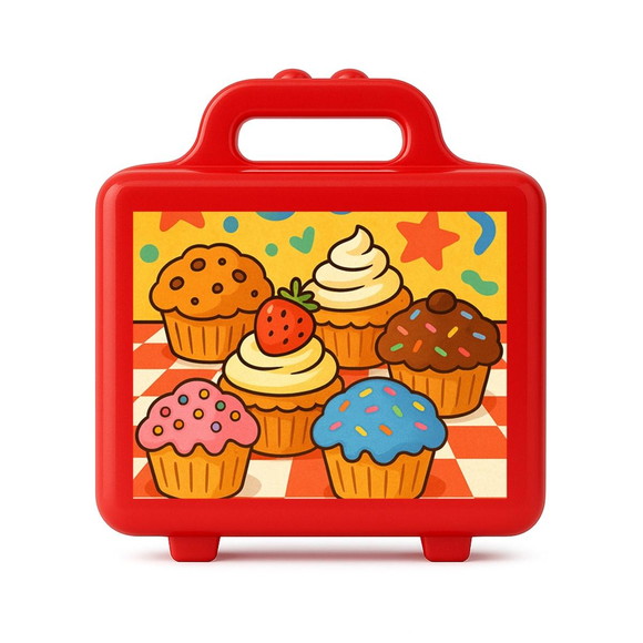 Maleta Plástica Personalizada 12x10cm Muffins - Imagem 5