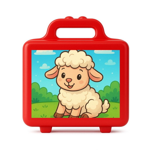Maleta Plástica Personalizada 12x10cm Ovelhinha - Imagem 5