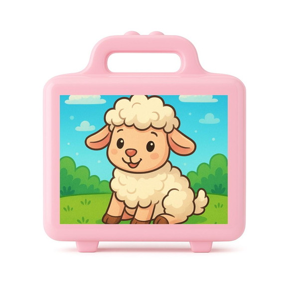 Maleta Plástica Personalizada 12x10cm Ovelhinha - Imagem 3