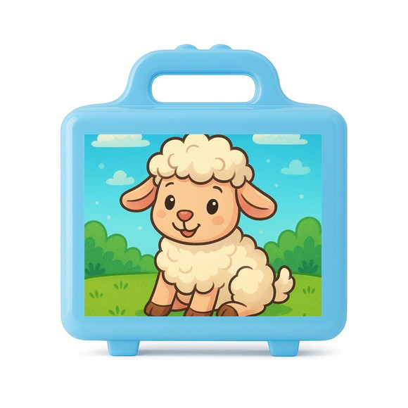 Maleta Plástica Personalizada 12x10cm Ovelhinha - Imagem 2