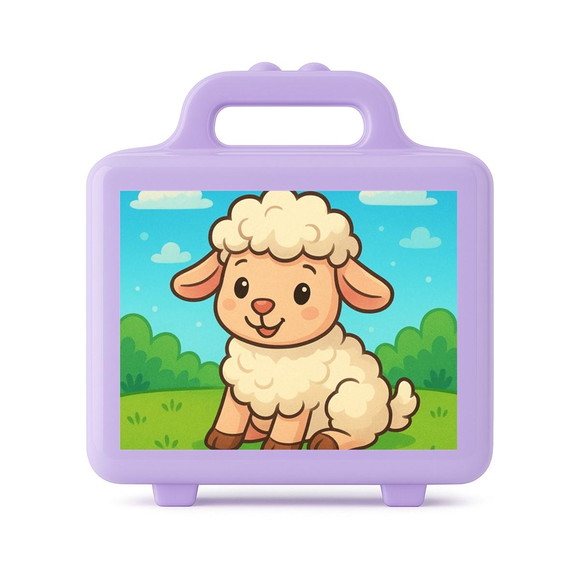 Maleta Plástica Personalizada 12x10cm Ovelhinha - Imagem 4