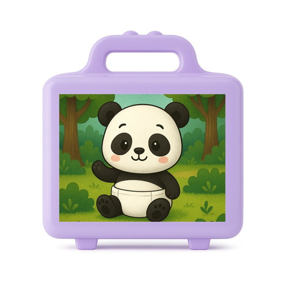 Maleta Plástica Personalizada 12x10cm Panda Baby - Imagem 4