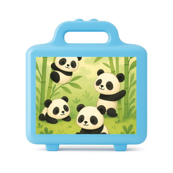 Maleta Plástica Personalizada 12x10cm Pandinhas - Imagem 2