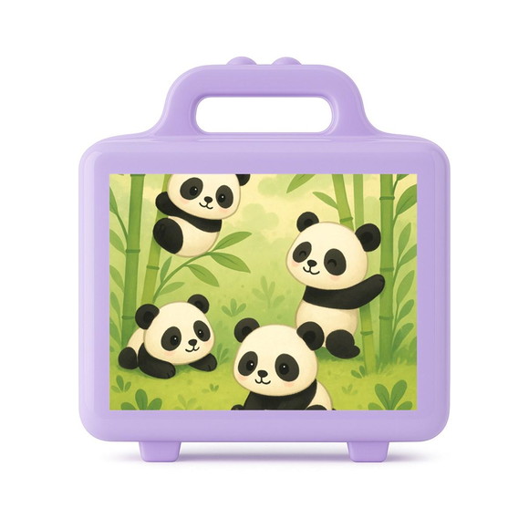 Maleta Plástica Personalizada 12x10cm Pandinhas - Imagem 4