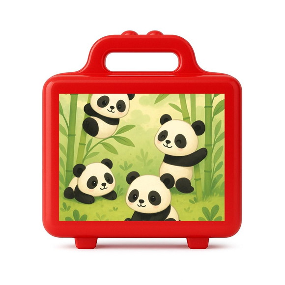 Maleta Plástica Personalizada 12x10cm Pandinhas - Imagem 5