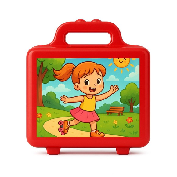 Maleta Plástica Personalizada 12x10cm Patins - Imagem 5