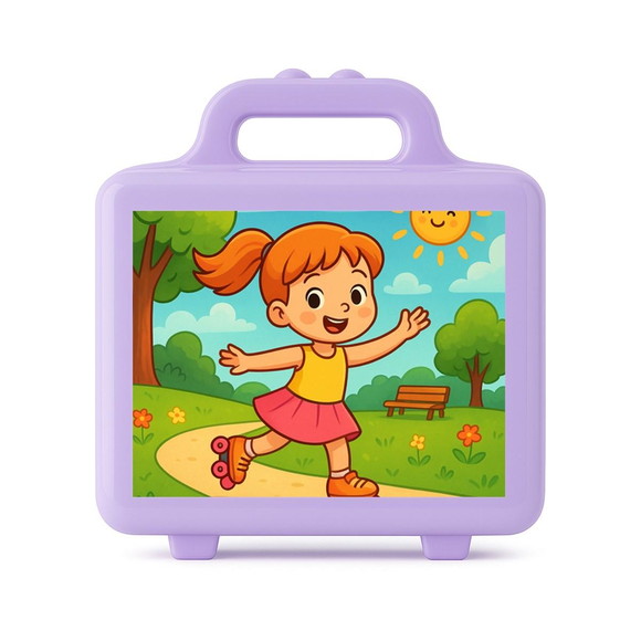 Maleta Plástica Personalizada 12x10cm Patins - Imagem 4