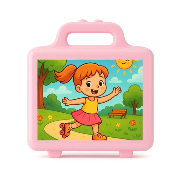 Maleta Plástica Personalizada 12x10cm Patins - Imagem 3