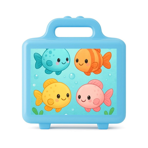 Maleta Plástica Personalizada 12x10cm Peixinhos Baby - Imagem 2