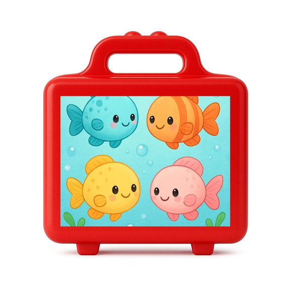 Maleta Plástica Personalizada 12x10cm Peixinhos Baby - Imagem 5